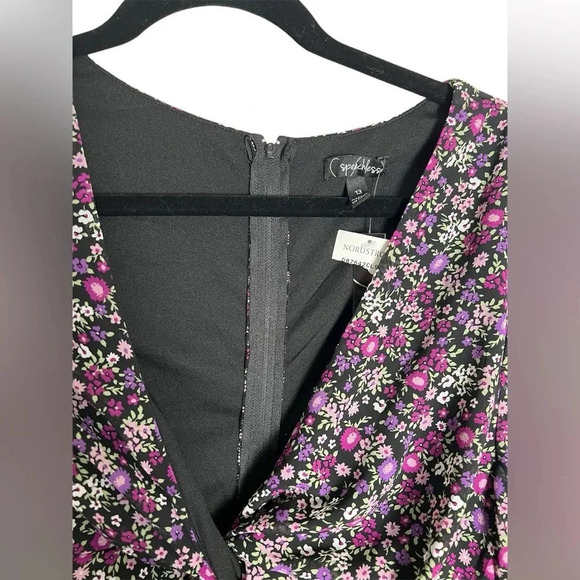 Speechless Womens Twist Front Mini Fit & Flare Dress Junior Size 13 - Picture 4 of 7